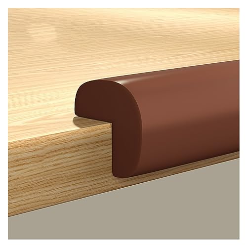 Image of XPLKQXE Sharp Edge Safety Corner Edge Foam Padding, Edge Guards Bumpers Adhesive, Edge Corner Protector Guards for Table Edges & Sharp Corners(Brown,10pcs)