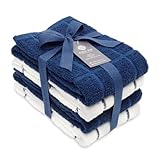 Mellow Buff 100% Cotton Terry Dish Towels, 4 pack16 x26 Inches, Super Soft and Absorbent, Perfect fo
