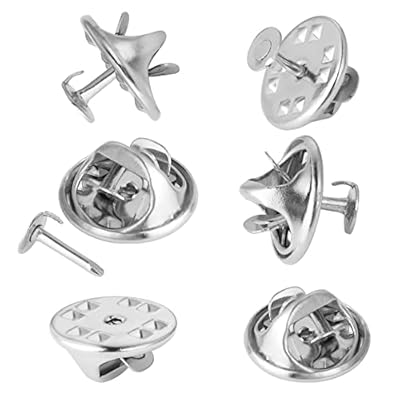 Prasacco 100 pares de broches de mariposa de embrague, broches de alfiler, de metal, de repuesto, con tapa de mariposa, para trabajos artesanales | Ya disponible en tu tienda friki favorita! En mundofriki.es!