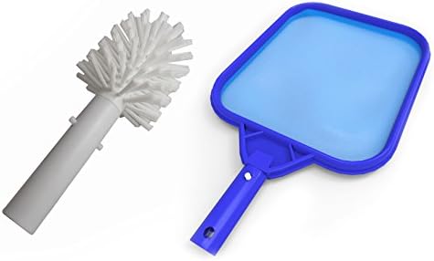 Swimming Pool Skimmer Net with Corner and Step Cleaning Brush