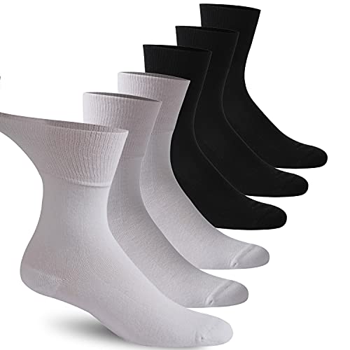 Facool Ankle Socks Diabetic, Men Women Non Binding Diabetes Socks 6 Pairs