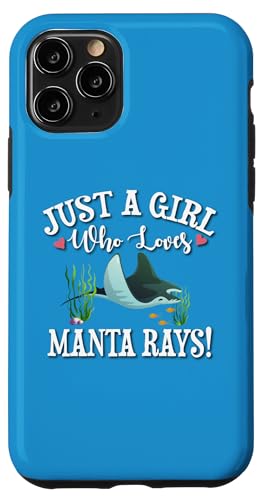 Funny Cartoon Womens Kids Girl Who Loves Manta Rays Lover �X�}�z�P�[�X iPhone 11 Pro �p