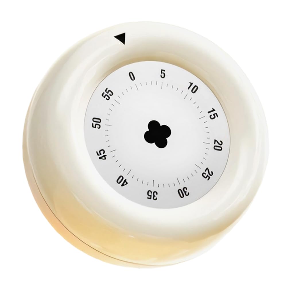 Mechanical Kitchen Timer, Magnetic Countdown Clock, 60 Minute Analog Time Management Tool with Loud Ring for Cooking Baking Office Home (No Batteries Required)