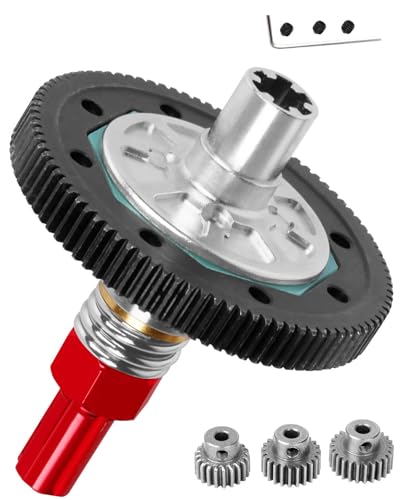 RCMYou 91T Spur Gear Slipper Clutch & 21T 23T 25T Pinions Gear Upgrades Part for 1/10 Arrma Granite 4X4 / Granite 4X2 Mega550,Red