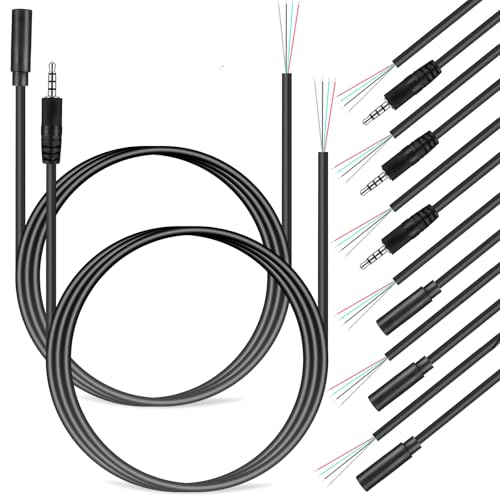 Juego de 8 cables de audio Jack 3.5 mm macho a hembra 1m