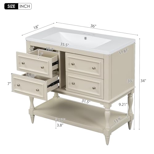 Merax-Country-36-Bathroom-Vanity-with-Sink-Farmhouse-Bathroom-Vanity-Storage-Cabinet-with-4-Drawers-and-Open-Shelf-Solid-Wood-Frame-Bath-Storage-Vanity Merax Country 36 Bathroom Vanity with Sink Farmhouse Bathroom Vanity Storage Cabinet with 4 Drawers and Open Shelf Solid Wood Frame Bath Storage Vanity