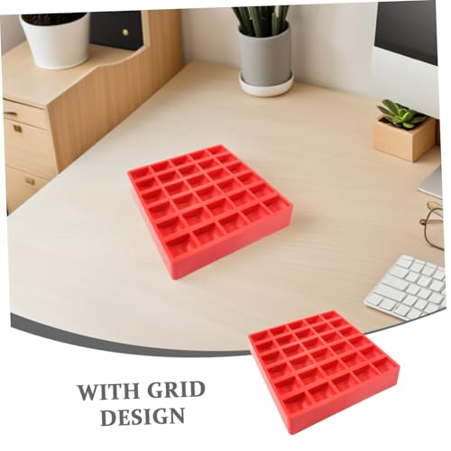 Caja organizadora de monedas roja de plástico KICHOUSE miniatura 7