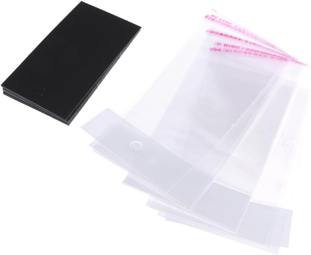 400pcs Earring Packaging Kit Earring Display Cards Bags Self-seal Kraft Paper Tags for Diy Ear Studs Jewelry