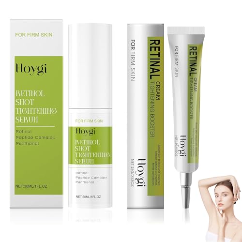 2 Piezas Retinal Shot Tightening Booster, Serum Retinol Facial, Sérum Retinol Antiarrugas, Refuerzo de Retinol para la Cara, Hidratante y Calmante, Antiarrugas y Reafirmante