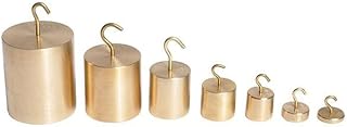 United Scientific WHB1000 Brass Hooked Mass, Nickel Plated Finish, 1000g Weight