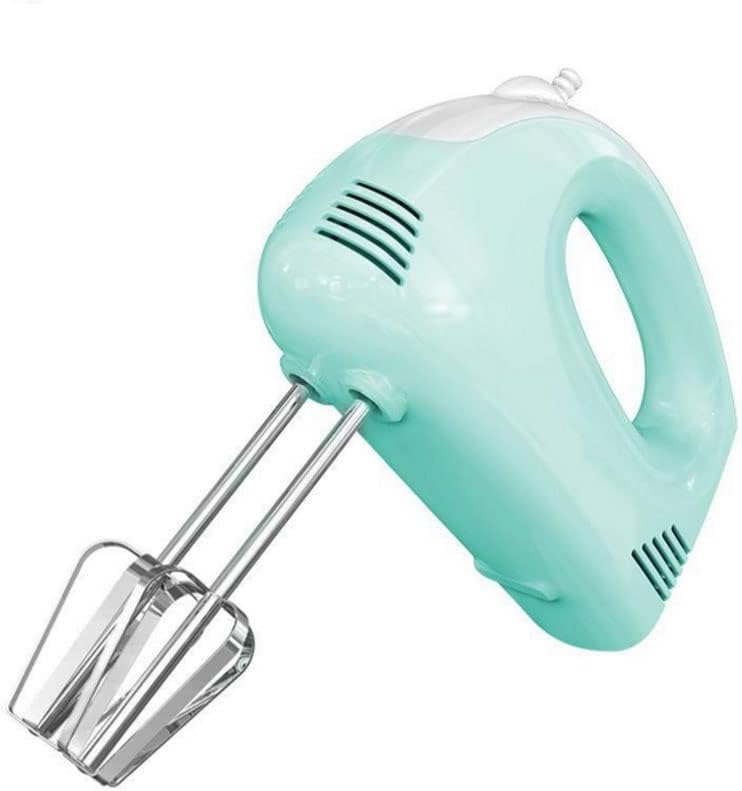 Hand Mixer Electric 5 Speed 120W Power Mixer Electric Handheld Kitchen Mixer with Stainless Steel Attachments (2 Beaters 2 Dough Hooks) - Green
