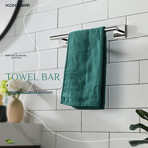 Image of KOKOSIRI Hand Towel Bar 12 Inch Bathroom Towel Holder for Bath Kitchen Toilet Cabinet Chrome Stainless Steel B4005CH-L12