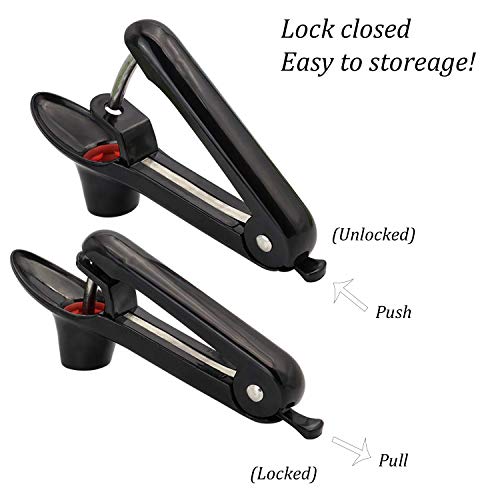 Cherry Pitter, Yisscen Cherry Olive Seed Remover Tool With Food-Grade Silicone Cup, Heavy-Duty Cherry Stoner/Cherry Core Remover/Oliver Pitter With Space-Saving Lock Design (Black) #TOP2