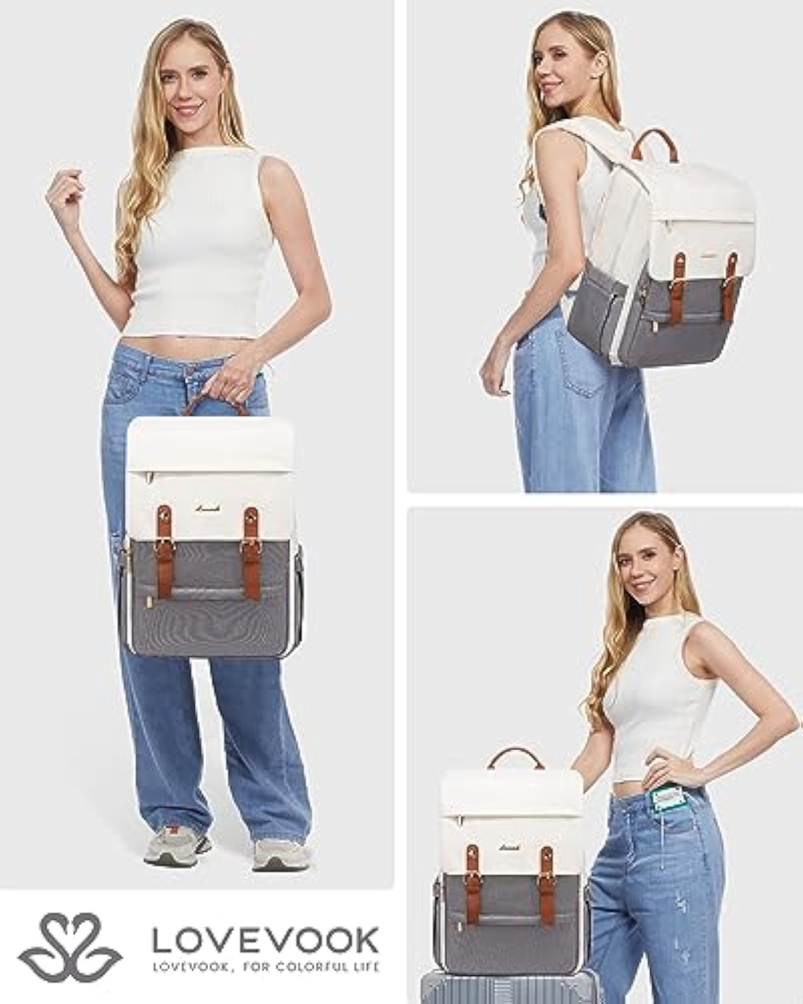 Laptop Backpack for Women, 17 Inch Carry On Teacher Backpack