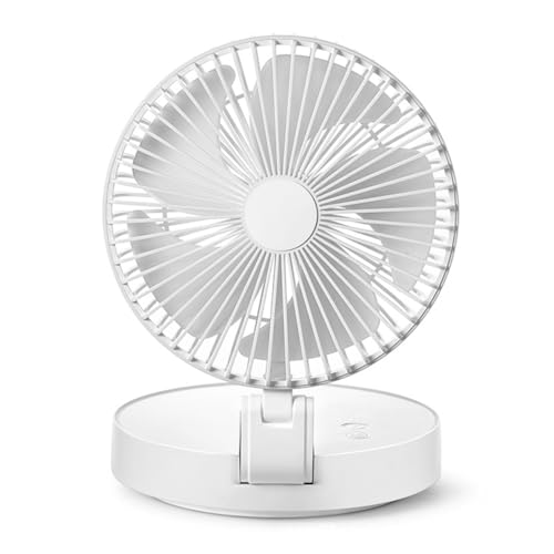 Mauedest Ventilador portátil versátil para 4 estaciones, con ventilador flexible, cables de pared, plegable para comodidad durante todo el año.
