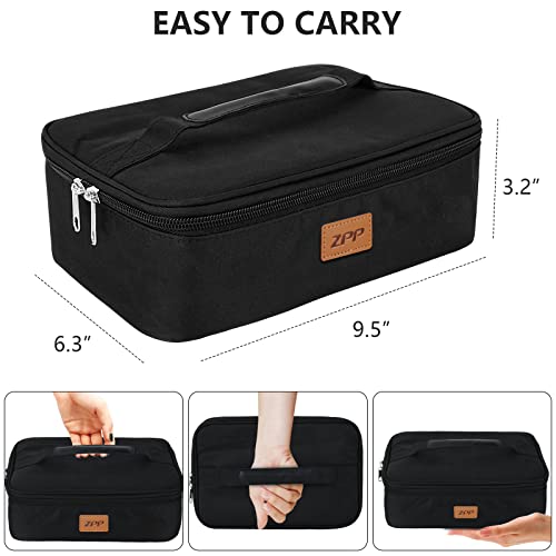 Zpp Insulated Lunch Bag For Women/Men - Reusable Lunch Box For Office Work Picnic Beach - Leakproof Freezable Cooler Bag Adult, Black #TOP1