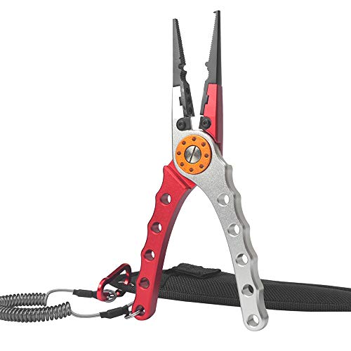 Loijon 20cm Alicate de pesca multifuncional ao ar livre Linha Cortador de gancho Removedor