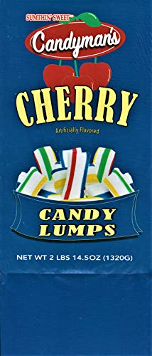 Candyman's Individually Wrapped Hard Candy Cherry Lumps, 120 Display Box, 2 LBS