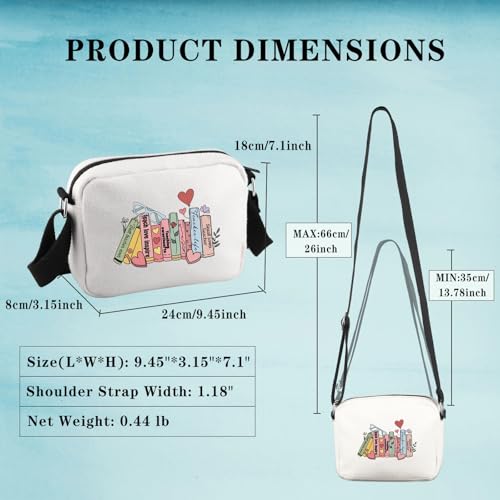 Teacher Gift For Women End Of Year Thank You Gift For Teacher Teach Inspired Love Book Crossbody Bag2