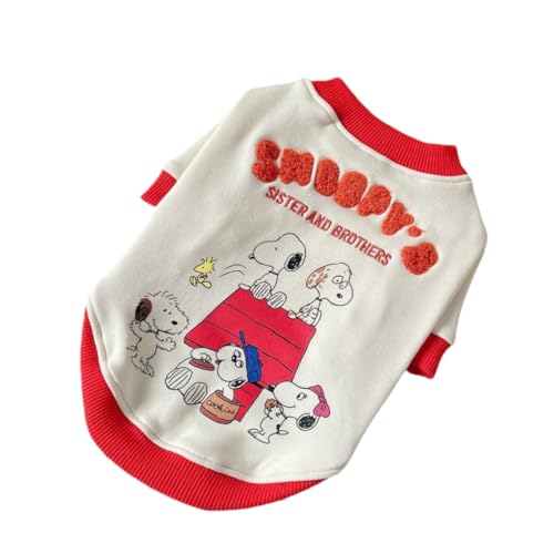 犬用アパレル ペット服 Tシャツ 犬服 パーカー ドッグウェア スヌーピー 二足 綿製 可愛い ペットウェア 犬の服 犬猫洋服 柔らかい 防寒 人気 小中型犬服 猫服 犬用コスチューム ペット用品