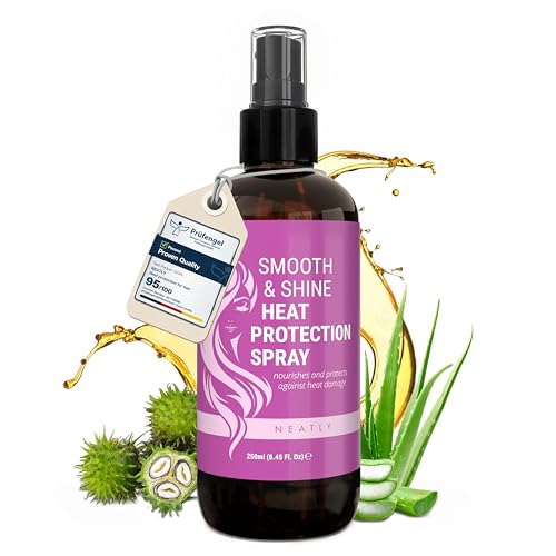 Neatly Smooth & Shine Heat Protection Spray for Dry & Damaged Hair, 250ml - Protect from Blow Drying, Styling & Heating to 230°C - Nourishing Formula, Frizz Control & Humidity Shield - Made in Germany