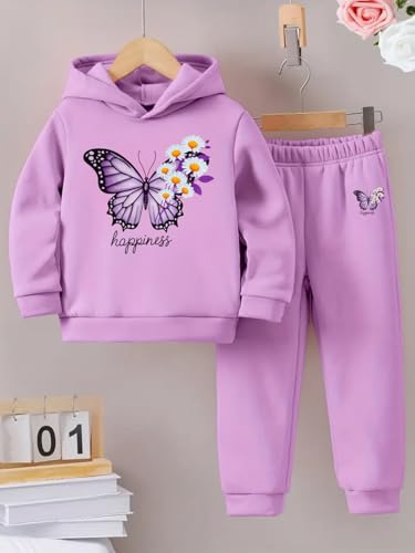 Image of Trendy Co-Ord Set with Hoodie Sweatshirt & Pant for Girls | Winter Cord Set for Kids | Girls Casual Wear Clothing Set
