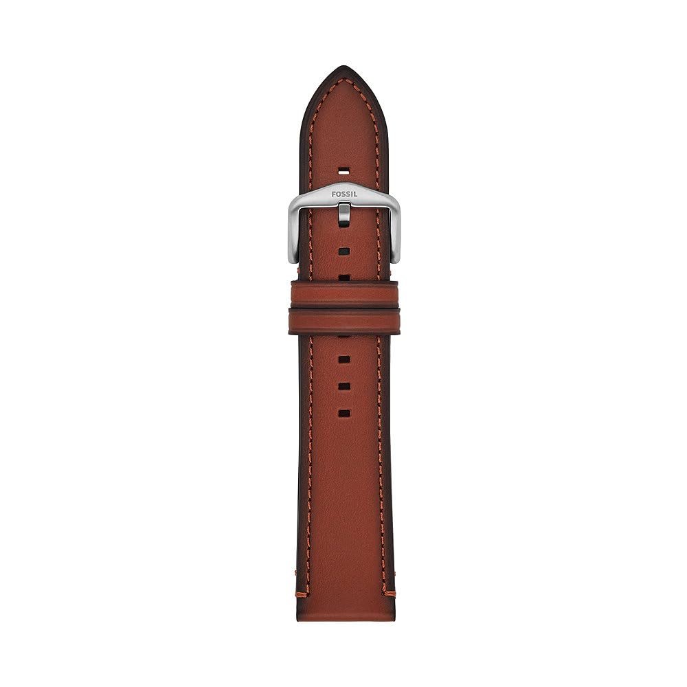 Fossil Litehide Men's Leather Bracelet, 22 mm, red, 22 mm, Casual