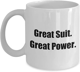 mmandiDESIGNS Law Assistant Lawyer Present Great Suit. Great Power. Rare Male Female Courtroom Cup
