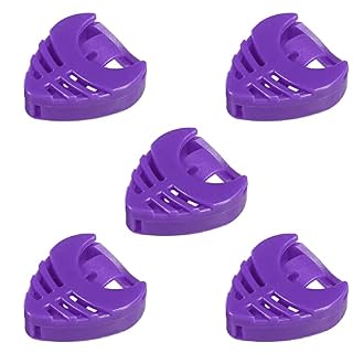 sourcing map Guitare Médiator Support Plastique Forme Cœur Violet pour Guitare, Basse, Ukulélé avec Adhésif Retour et… - Les Beatles, Paul McCartney, John Lennon, RIngo Starr, George Harrison