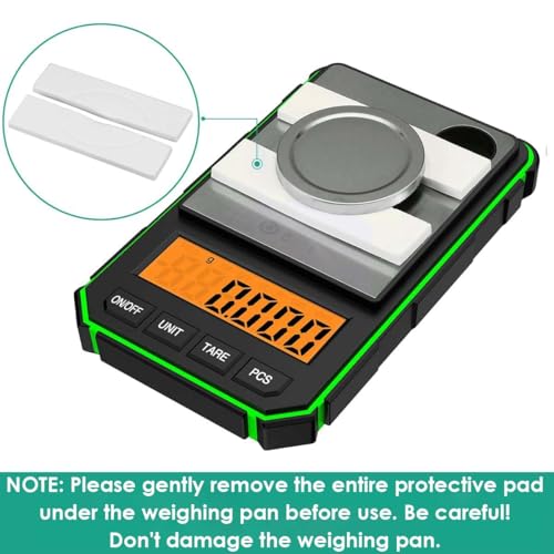 ORIA Mini Precision Scale, 50g 0.001g Digital Pocket Scale with 50g Calibration Weight and Electrostatic Tweezers, Kitchen Scale with Tare & LCD Backlit Display (Battery Included)