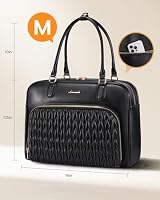 LOVEVOOK Lunch Bag for Women With Separate Laptop Compartment,Large Leather Work Teacher Laptop Tote Bag With Insulated Lunch Compartment,Cute Quilted Womens Lunch Box Purse Handbag for Travel,College — image 7