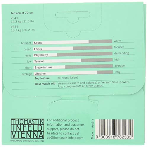 Cordes violoncelle Thomastik Versum Sol+Do VE4344 anti sifflement grave