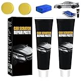 Liocwocne 2026 Auto Kratzer Reparaturpaste, 120ml Car Scratch Repair Paste mit Speziellem Schwamm, Kratzer Entferner Auto, Entfernt Effektiv Kratzer und Abriebspuren Am Auto(2 Stück)