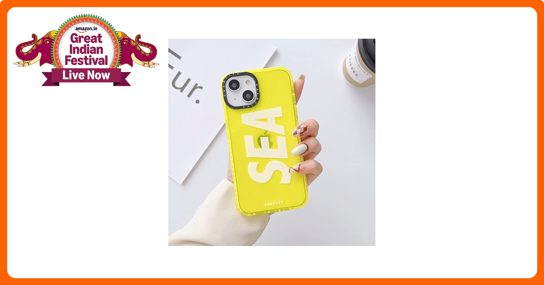 iPhoneケース CASETIFY  windandsea PHONE SLING  YELLOW COPPAIRE | Sea Yellow I Mobile Phone Case for iPhone