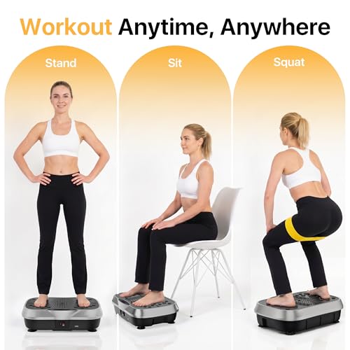 Image of ALSO GO Exercise Device with Vibration Plate, 5 Training Modes and 99 Level Vibration Platform for Weight Loss /Lymphatic Drainage, 150 kg Vibration Chart