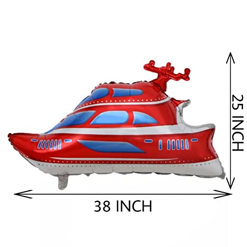 Image of Party Decorz Yacht Foil Balloon Big Size(25X38 Inch,1 Pcs) Vehicles /Transportation Foil Balloon For Children Birthday Party Decoration