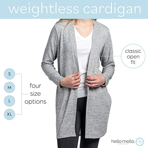 Hello Mello Open Front Weightless Women's Cardigan Ultra Soft Knit Lightweight Kimono Dressy Cardigan with Long Sleeves3