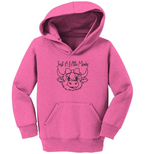 Tcombo Just A Little Moody - Cow Pun Toddler/Youth Fleece Hoodie