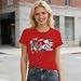 4th of July Nurse Shirt Women-American Heart Patriotic Tee Tops USA Flag Red White Blue Short Sleeve