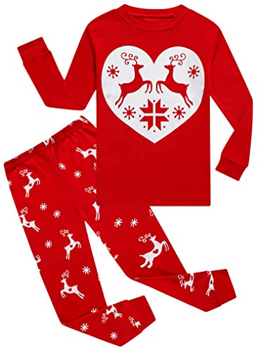Image of KikizYe Girls Pajamas Set Kids Long Sleeve PJs Cotton Jammies