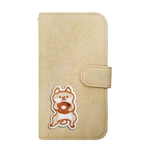 【moimoikka】 iPhone17 Air アイフォン17エア 対応 手帳型 スマホ ケース (オフホワイト) 柴犬 動物 キャラクター かわいい イヌ いぬ アニマル ビンテージ調 合皮PUレザー アンティーク 手帳型ケース カバー sslink