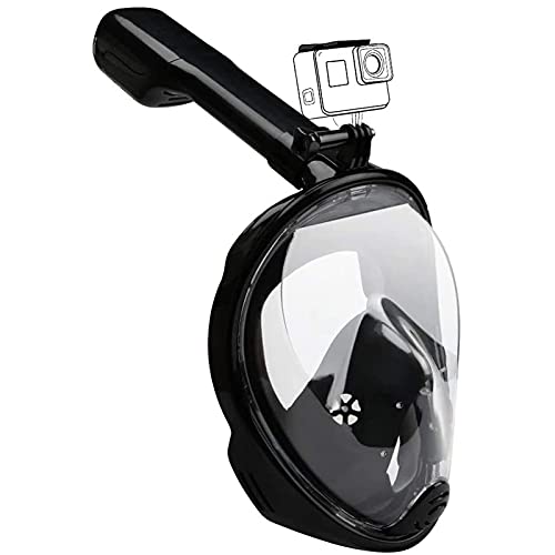 Masque de plongée anti-buée grand angle 180 avec support caméra