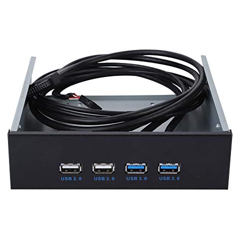 ASHATA 4 Port USB 3.0 Hub with Front Panel Cover