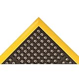 Notrax - 549S3864YB NoTrax Rubber 549 Safety Stance Anti-Fatigue Drainage Mat, for Wet Areas, 38' Width x 64' Length x 7/8' Thickness, Black/Yellow