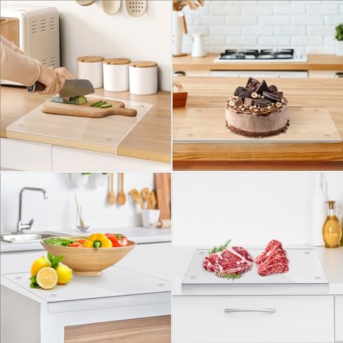 Zocipro Acrylic Chopping Board, Clear Cutting Board with Counter Lip - Image 2
