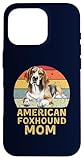 Installation facile American Foxhound Dog Mom Funny Retro Pet Owner Coque pour iPhone 16 Pro