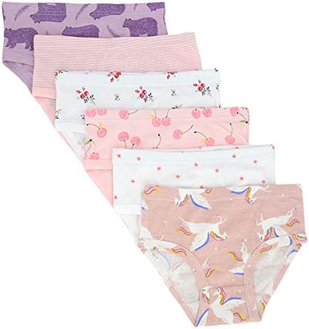 Toddler Little Girls' Briefs Panties Kids Cotton Underwear Set 6 Pack