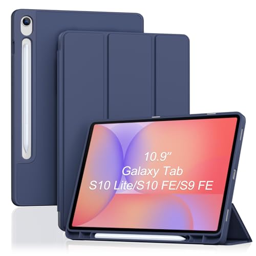 ProHülle Hülle für 10,9'' Galaxy Tab S10 Lite/S10 FE/S9 FEmit S Pen Holder, weich TPU Schutzhülle Hülle -Navy