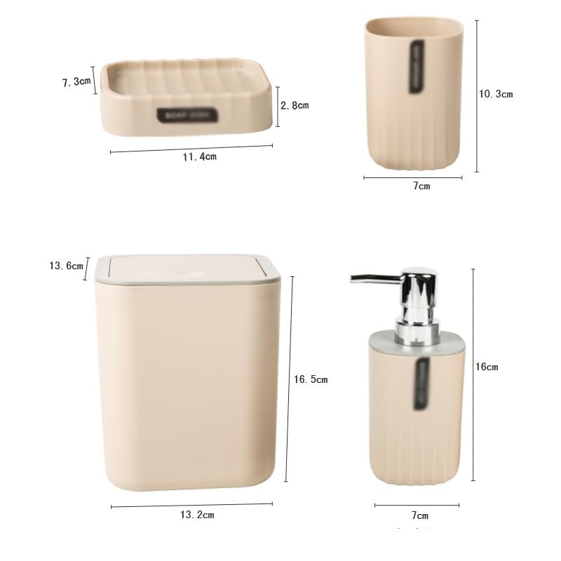 Bathroom Toiletries Set Table Soap Dish Gargle Cup Lotion Bottle Four-piece