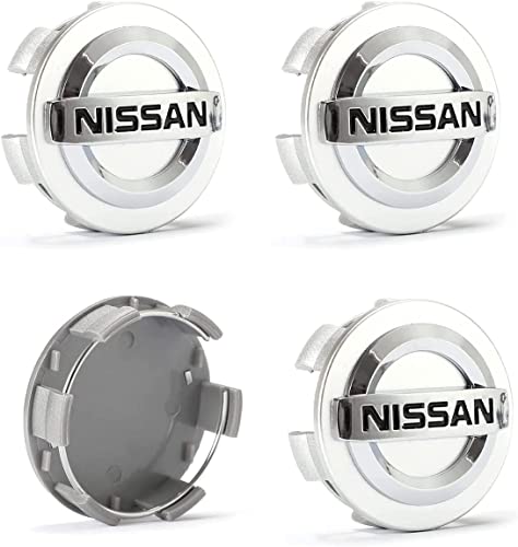 4Pcs For Nissan Wheel Center Caps, 60Mm Wheel Center Hub Caps Covers For Altima Sentra Maxima Rogue Versa Murano Etc (Silver) #TOP3